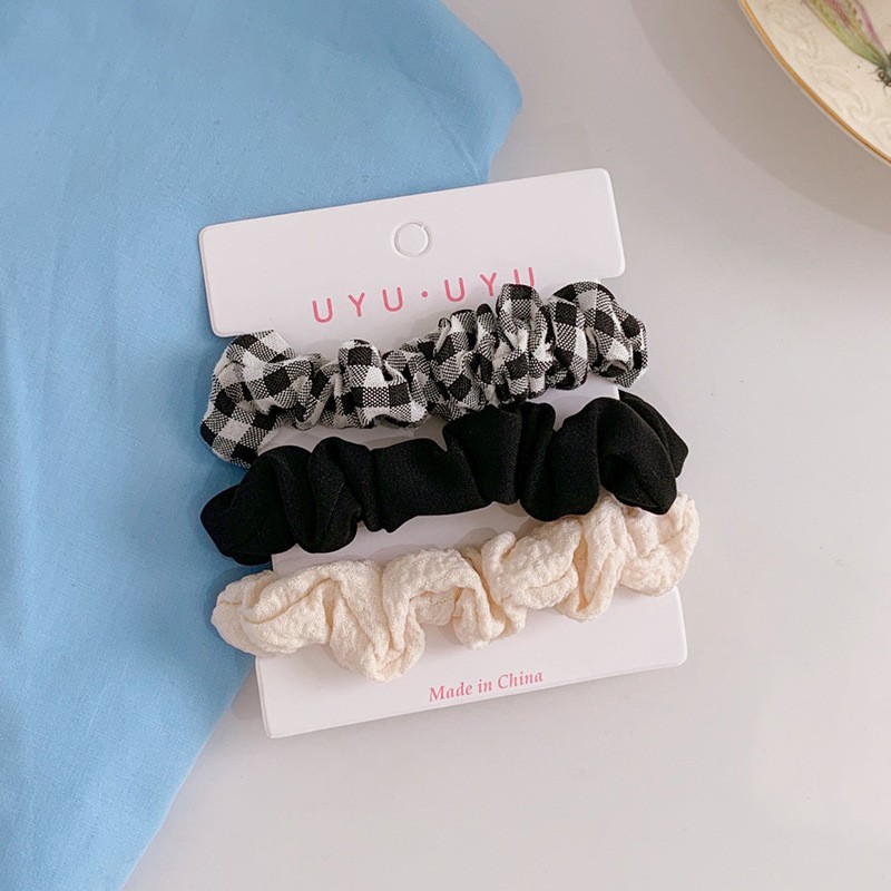 5# Black And White Plaid Hair Accessories