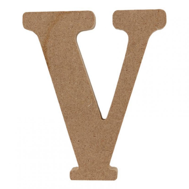 Log15 Thick V Wooden Alphabet Craft Letter