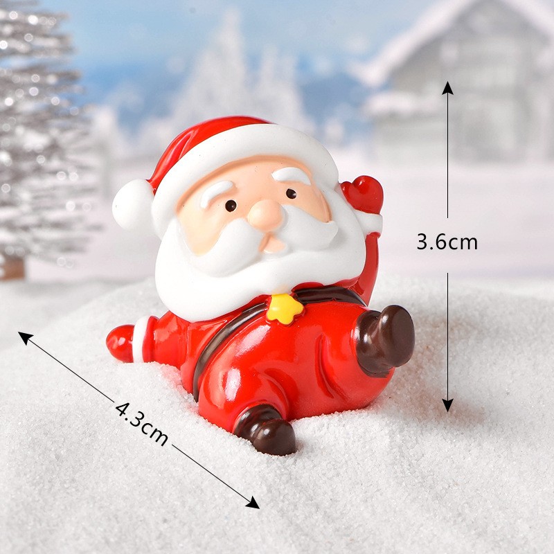 15 Recumbent Old Man Merry Christmas Micro Landscape Miniature Craft Supplies