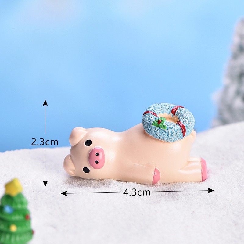 Lying Pig 21New Christmas Collection Micro Landscape Miniature Craft Supplies
