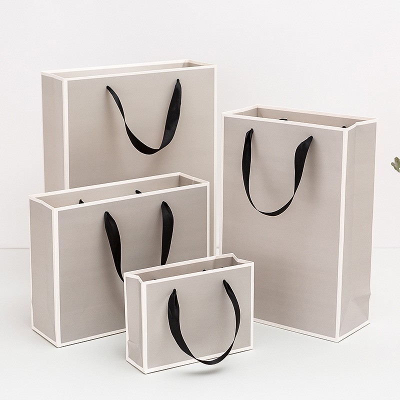 Silver Gray Laminations Vertical 2 15X6X20 Gift Bag