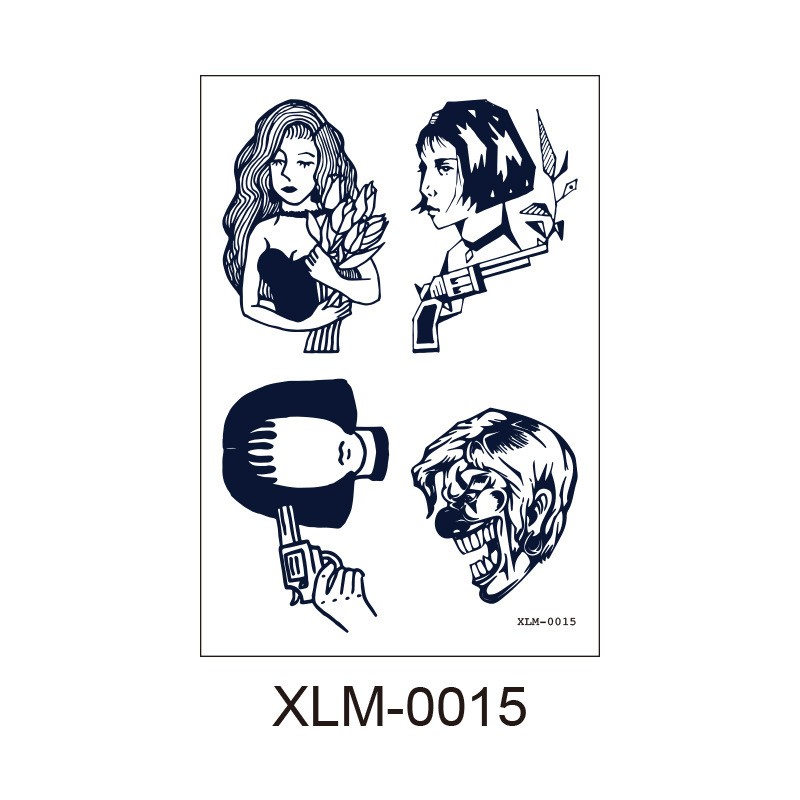 Pattern Xlm - 0015 110X160 Temporary Tattoo Sheet Clearance