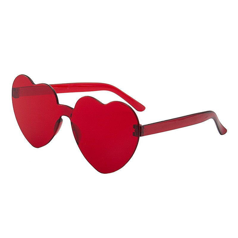 Lens Dark Redframe Transparent Sunglasses