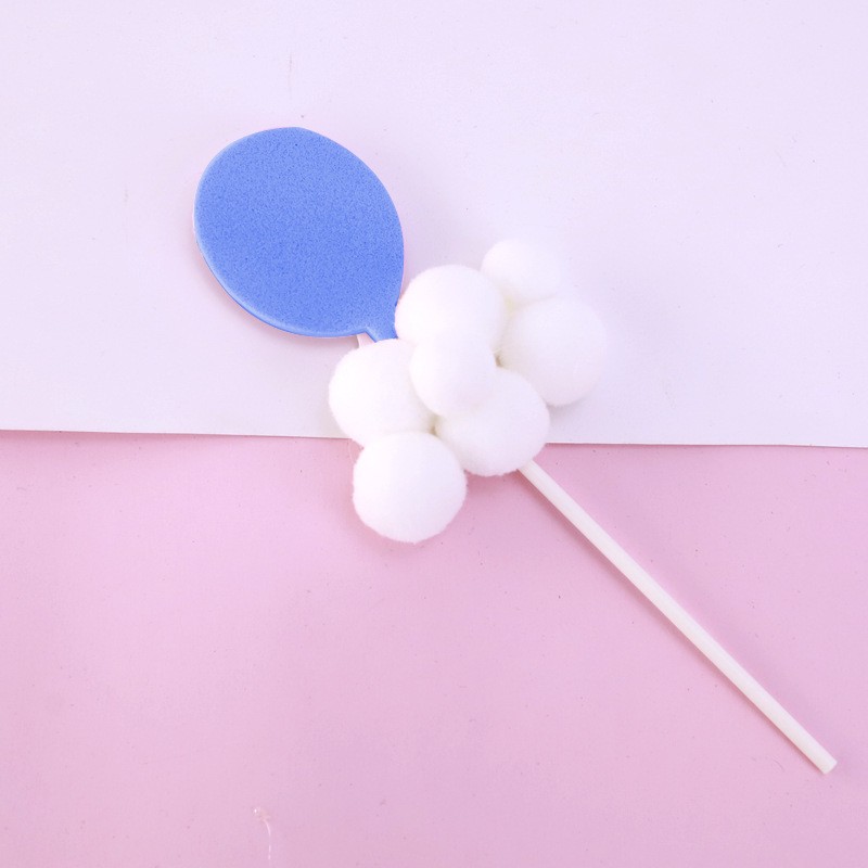 Small Hair Ball Blue Balloon - 1 Pack Cake Topper Clearance