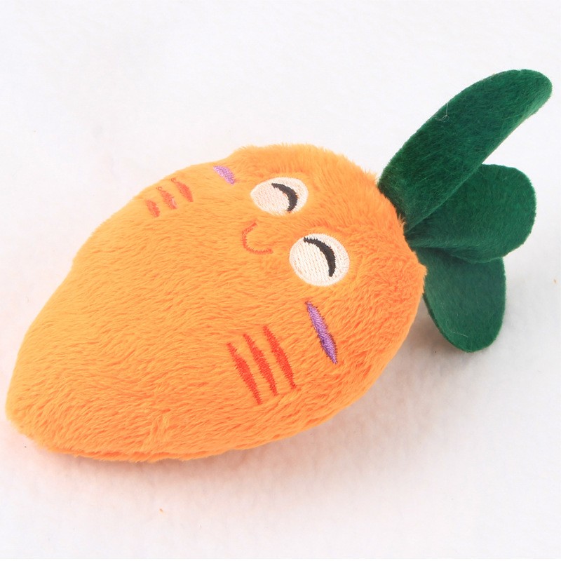 Carrot Plush Bite Resistant Pet Toy
