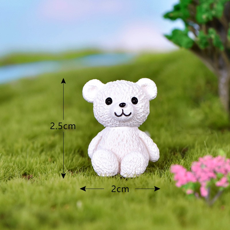 Small White Bearteddy Bear Collection Craft Miniatures