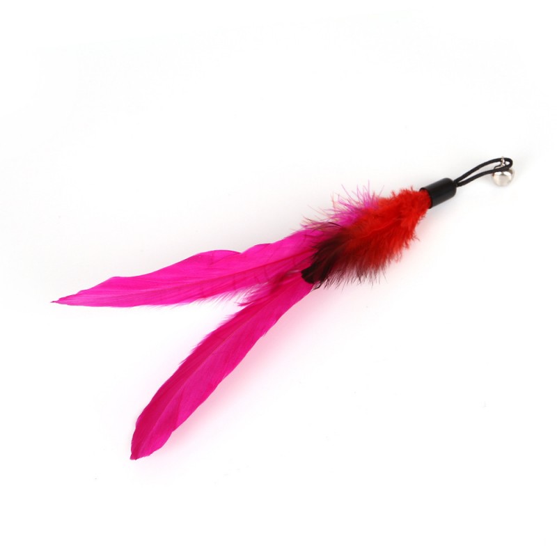 12 - Red Feathers As Shown Cat Toy Replacement Head