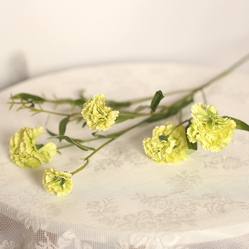 Green Artificial small dianthus silk flower Clearance