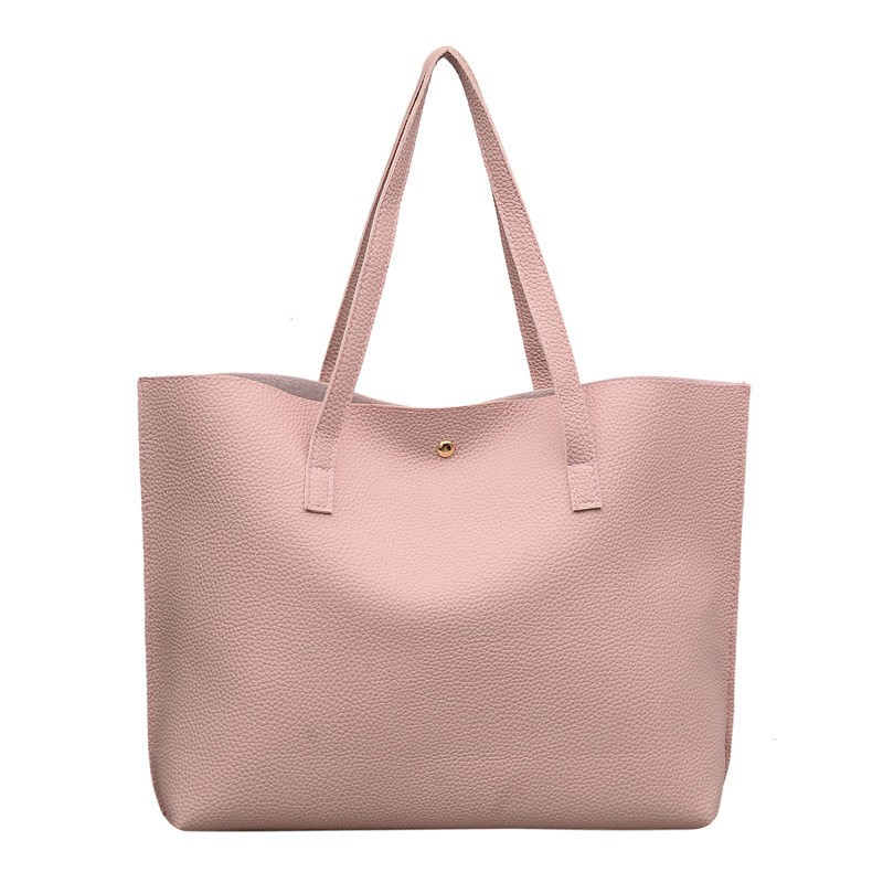 Pink Korean Style Faux Tote Clearance