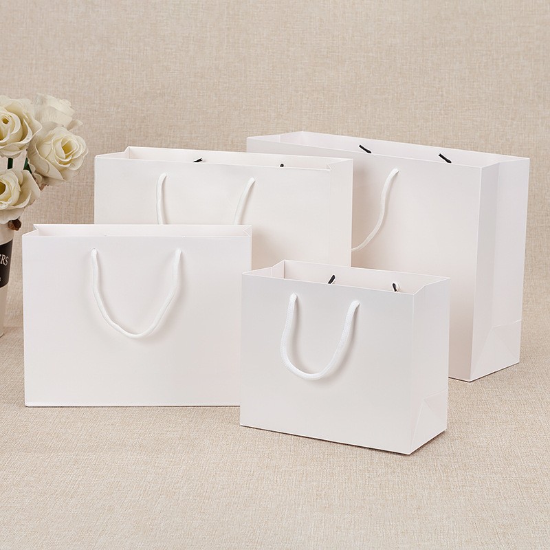 White Card Laminations Vertical 3 17X8X18 Gift Bag Clearance