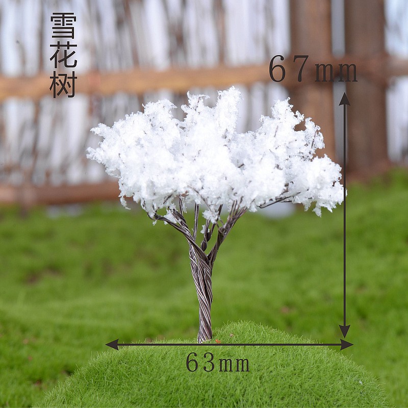Snowflake Tree Micro Landscape Miniature Craft Supplies