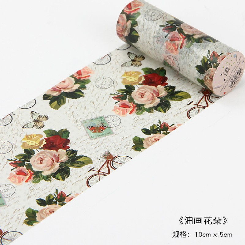 No. 11 Oil Painting Flowers Sticker Roll