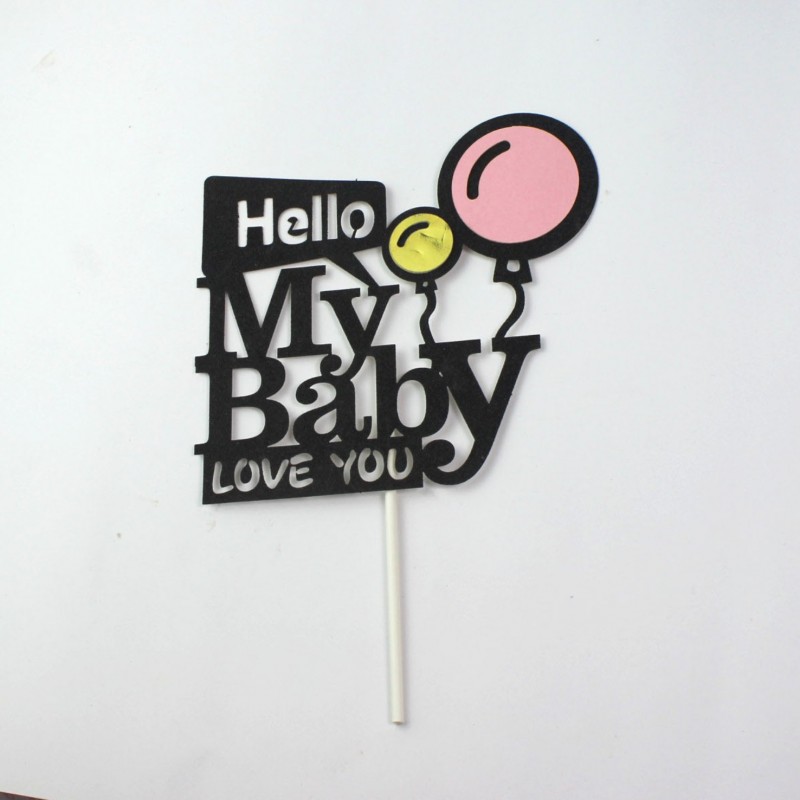 Pink Balloon Baby Cake Topper