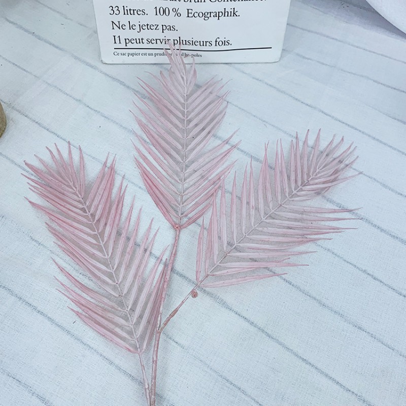 Pink Artificial Tail Leaf Trident
