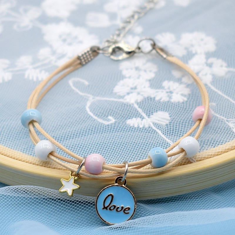 18 Double - Sided Blue Bracelet