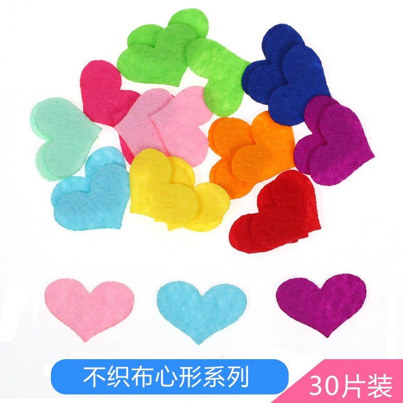 Non - Woven Patch Heart - Shaped Series Kids Craft Supplies
