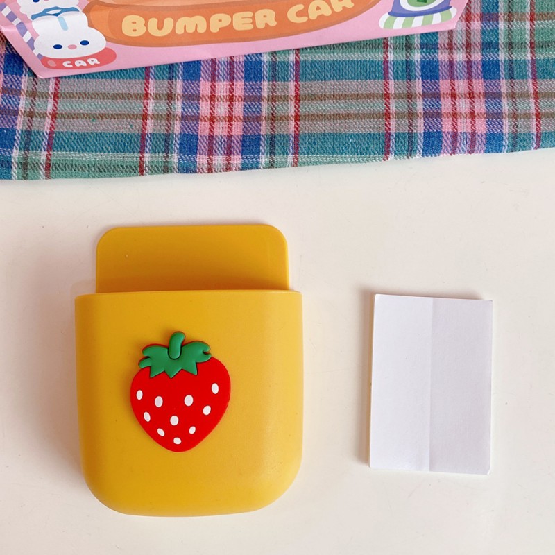 8# Yellow Strawberry Wall Mounted Storage Pouch Clearance