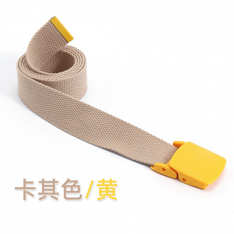 Khaki (Yellow Buckle) length (Cm) 120Cm Solid color macaron belt Clearance