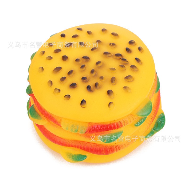 Voice Burger Dog Chew Toy