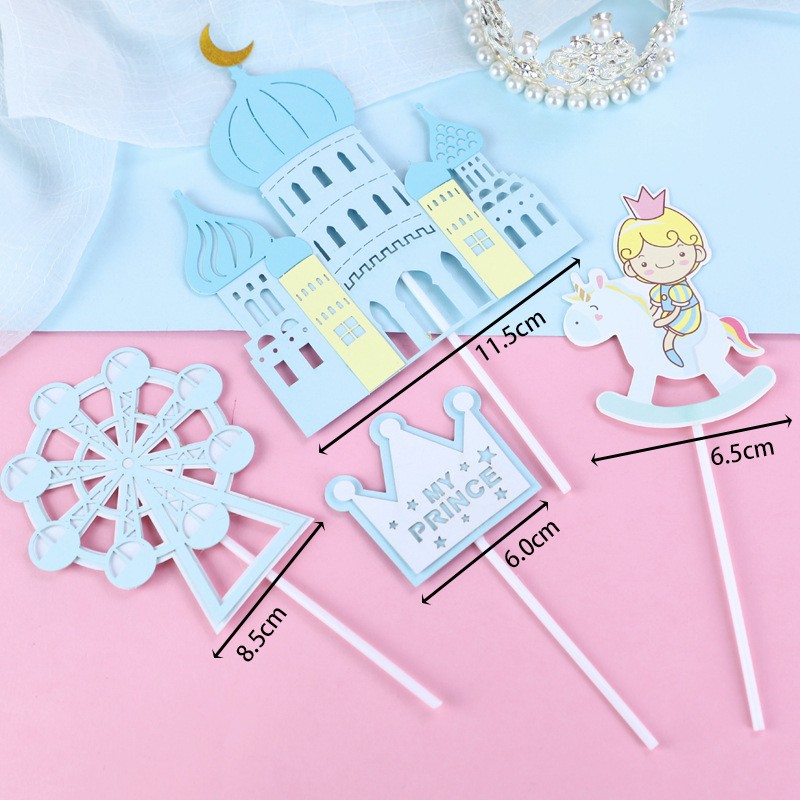Rocking Horse Little Prince Suit Cake Topper Decoration