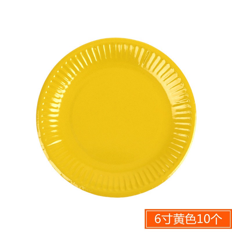 6 Inch Yellow 10 Kids Craft Paper Plate Clearance