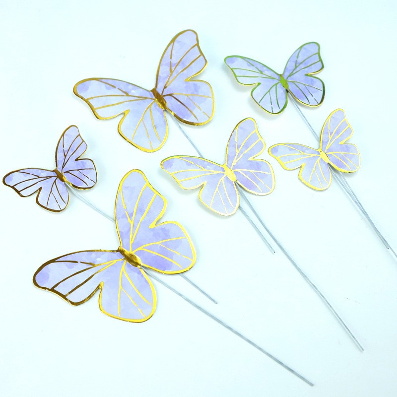 Butterfly - Purple - 6 Pieces Cake Topper