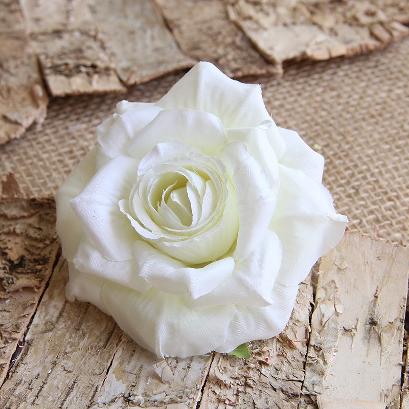 White Artificial Rose Head Clearance