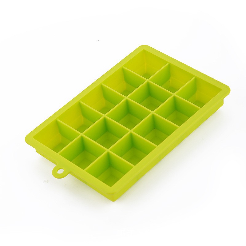 15 Grids Green With Pp Cover Silicon Ice Tray Clearance