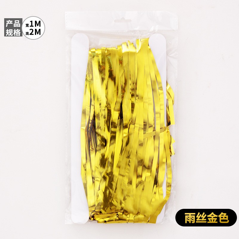Bright Gold Rain Wires 1×2M Party Tassel Decoration Clearance