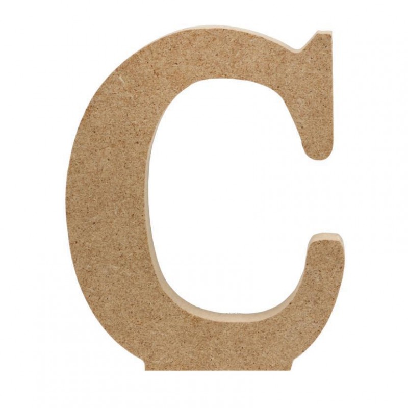 Log15 Thick C Wooden Alphabet Craft Letter