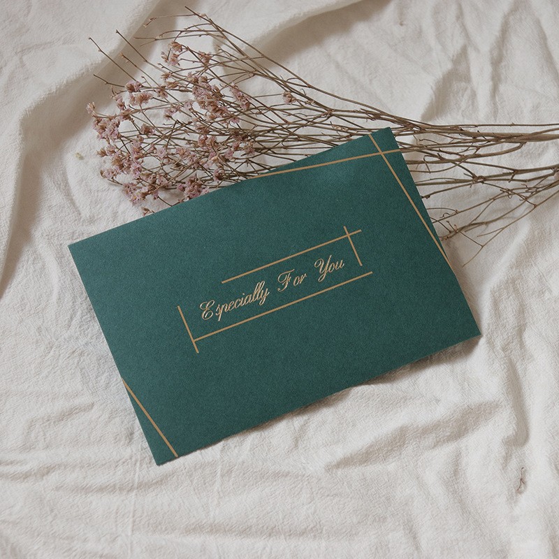 Hot Stamping Green Envelope Envelope Clearance
