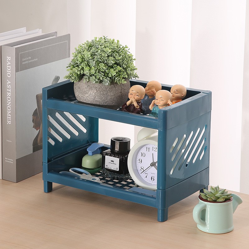 Large Navy Blue Tiered Stationery Storage