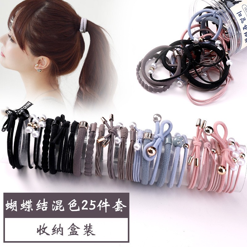 21# Bowknot Mixed 25-Piece Set Hair Bands Clearance