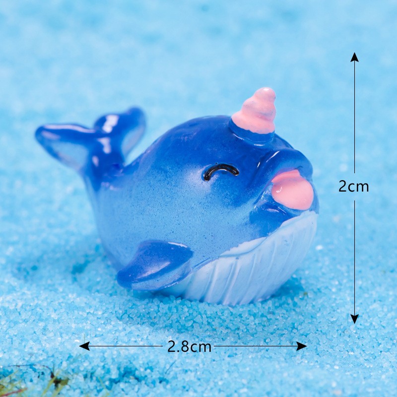 17 - Narwhal Sea Animal Microlandscape Miniature Crafts