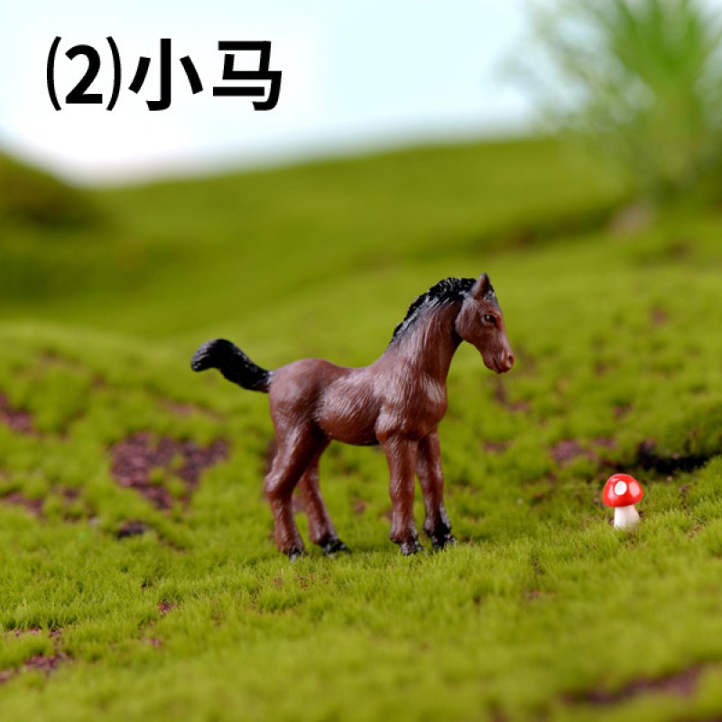 Pony Microlandscape Miniature Crafts