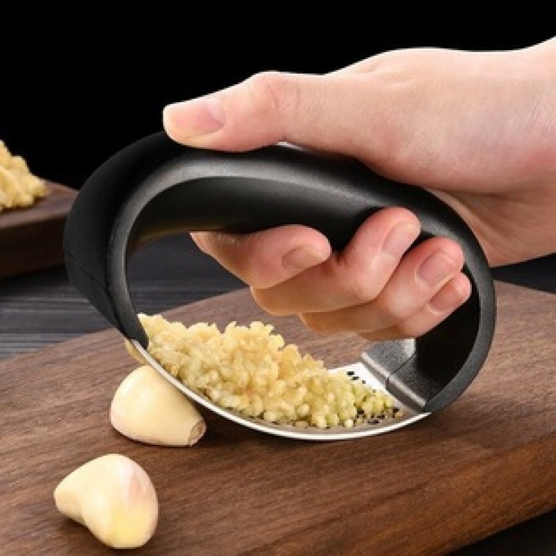 Black Handle Garlic Press