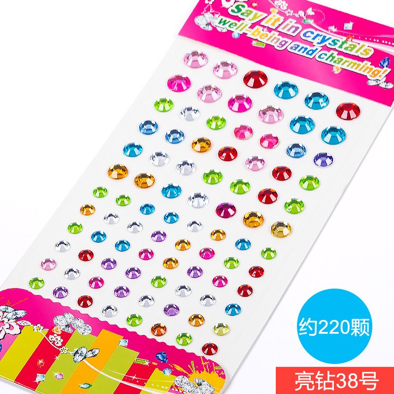 Bright Diamond No. 38 Acrylic Crystal Gem Stickers