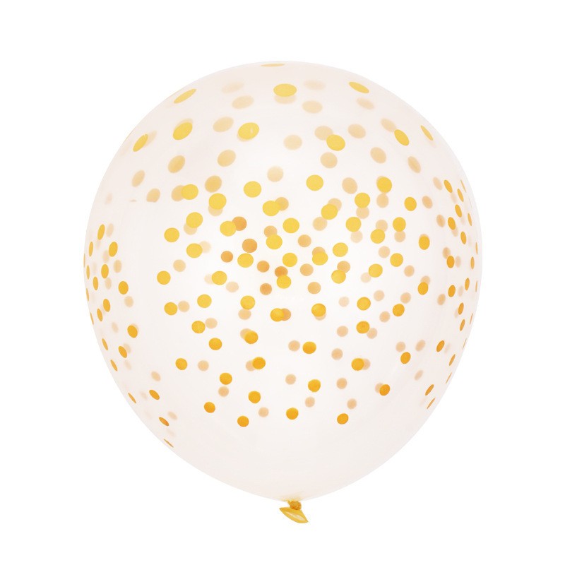 Transparent Gold Dot Latex Balloon