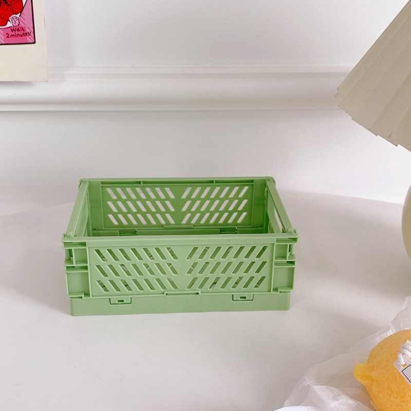 1# · Mini Green Korean Mini Folding Storage Basket