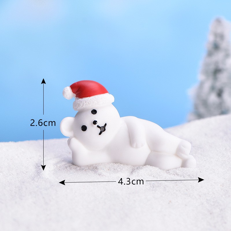 18 Lying Bear New Christmas Collection Micro Landscape Miniature Craft Supplies
