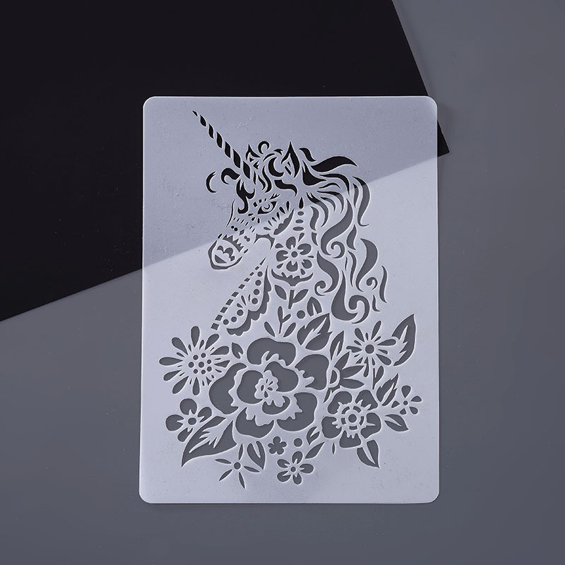 4 Unicorns Stencil Template