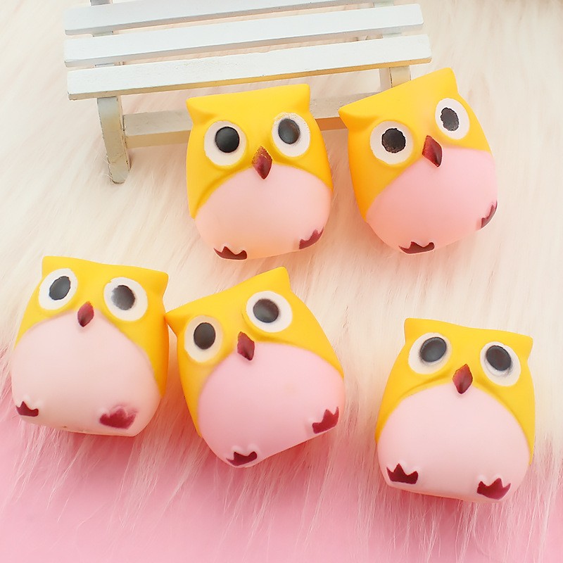 Pink And Yellow Owl Single If You Want A Bagplease Take 20 Pieces Cartoon Toys