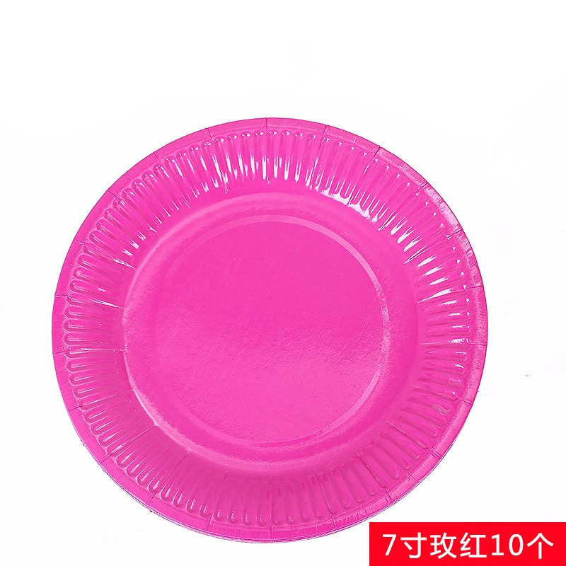7 Inch Rose Red 10 Kids Craft Paper Plate