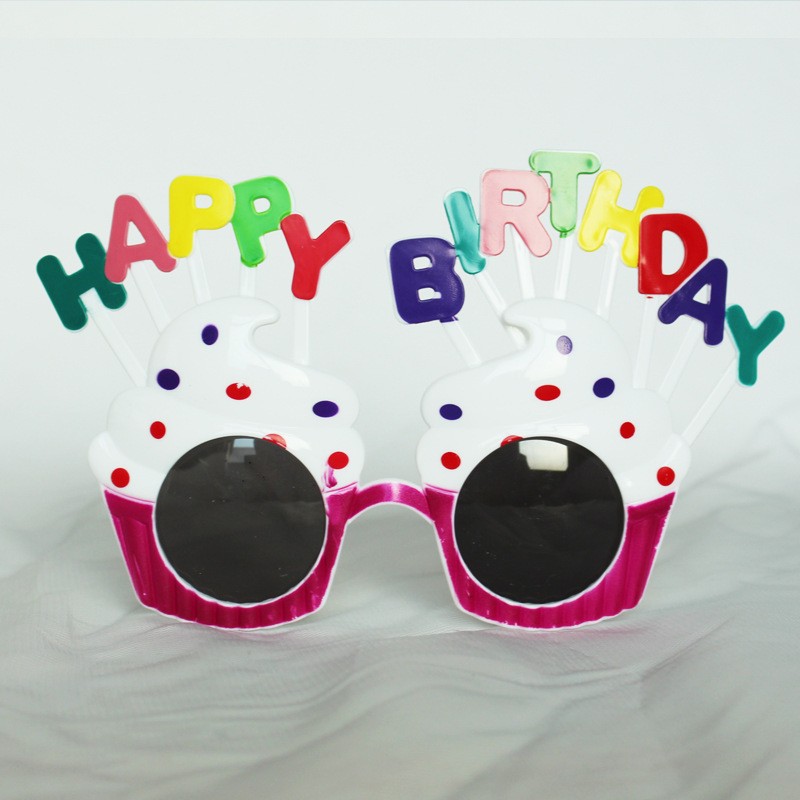 White Purple Frame Cake Glasses Fun Party Glasses