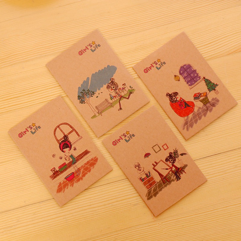 Cover Girls Collection Blank Inner Page 64K Kraft Retro Notebook
