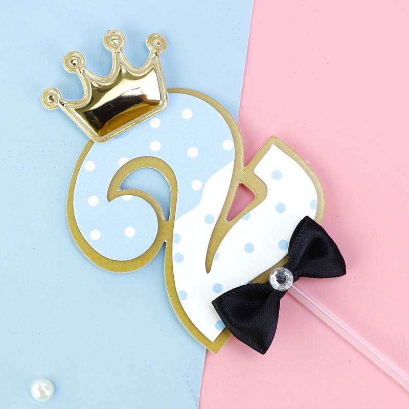 Blue - Number 2 Cake Topper