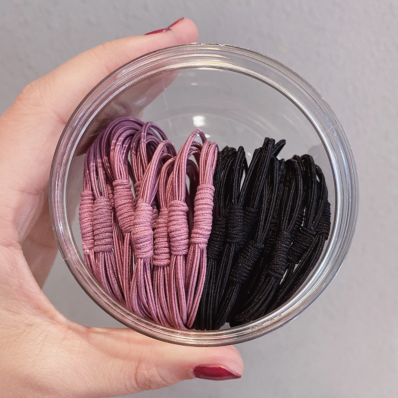 2# Pink And 20 Black Hair Bands Clearance