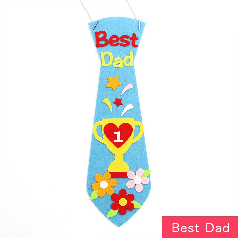 Non - Woven Tie Best Dad Diy Childrens Craft