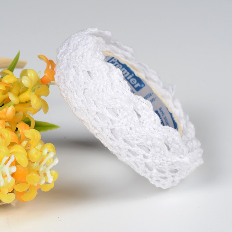 E1-10 White DIY Fabric Lace Tape