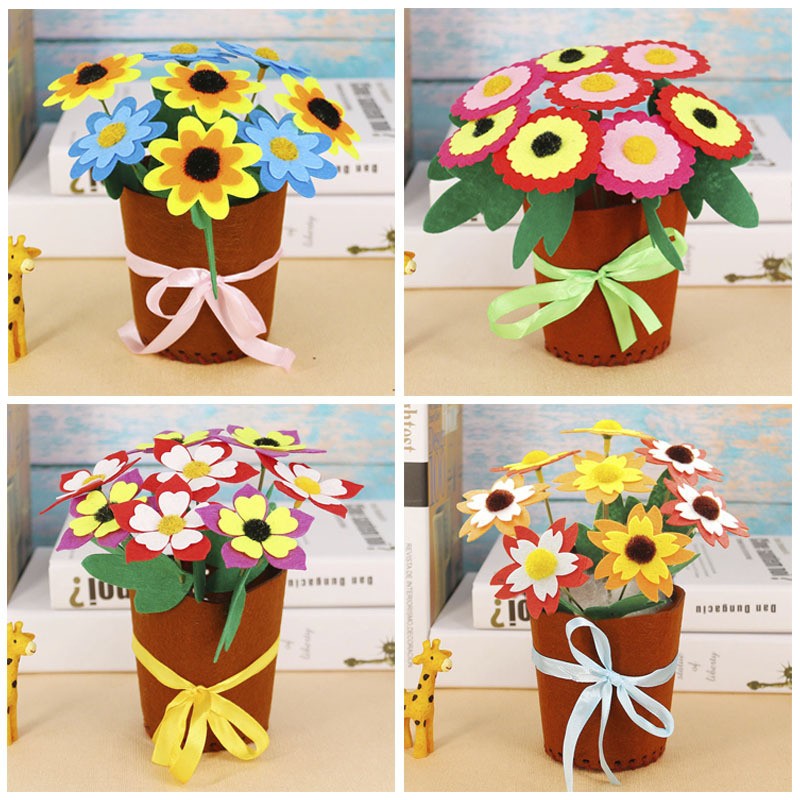 New Potted Plant Total Number Of Shotsmix And Match Styles Bouquet Floral Childrens Craft